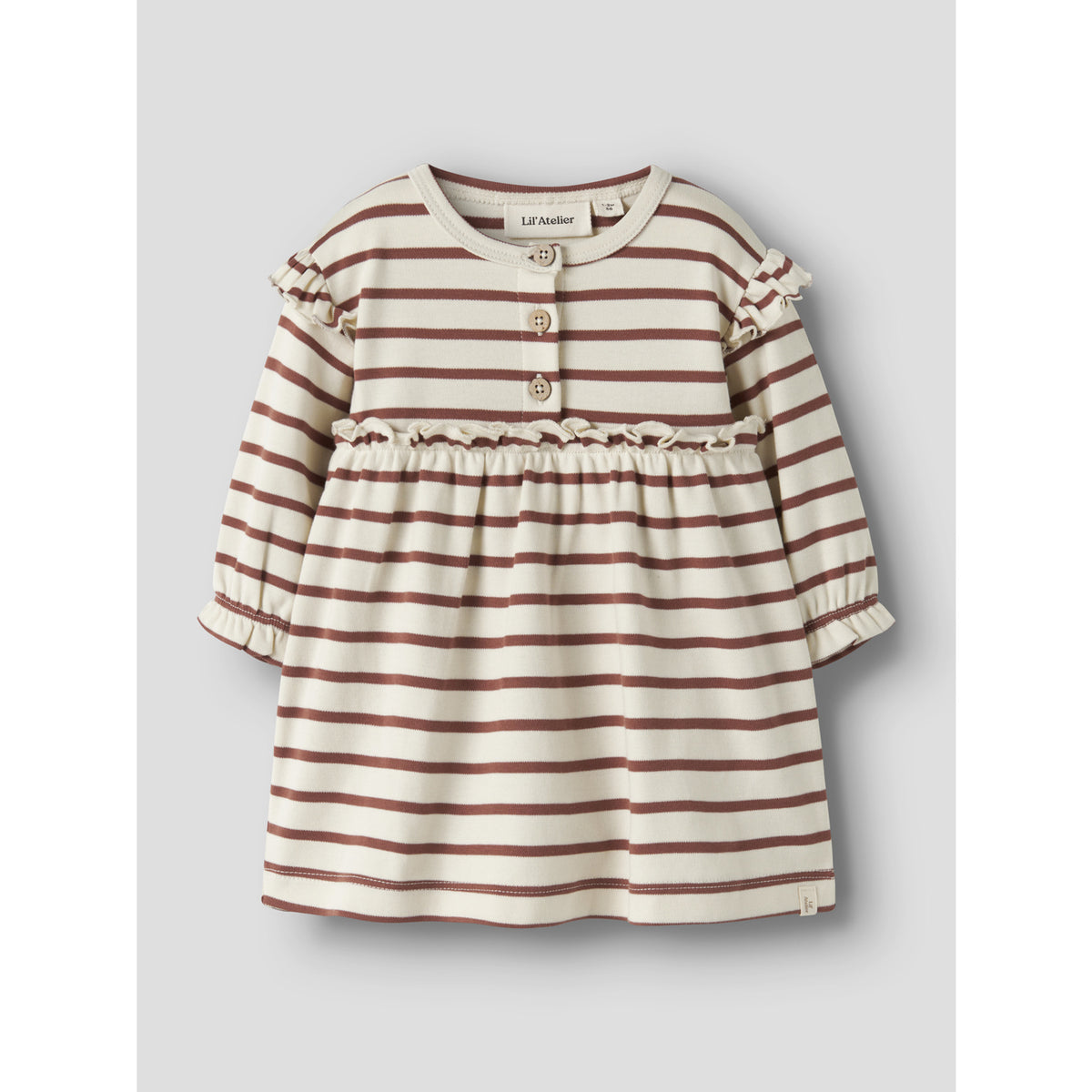Lil'Atelier Turtledove Maple Syrup Nbflimia Mia Ls Body Dress Lil