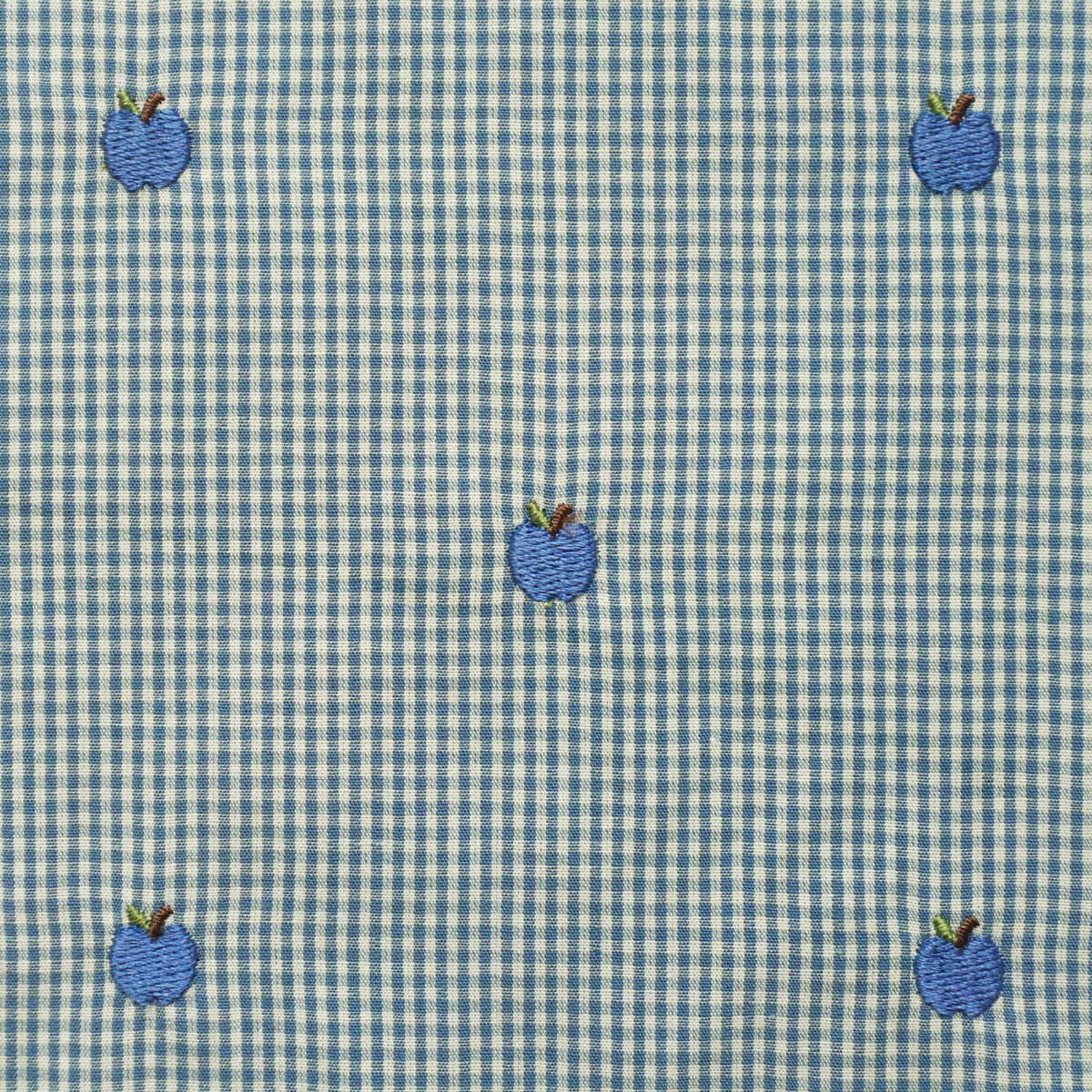 Flöss Light Blue Apple Gingham Ellis Duvet + Pillow Junior
