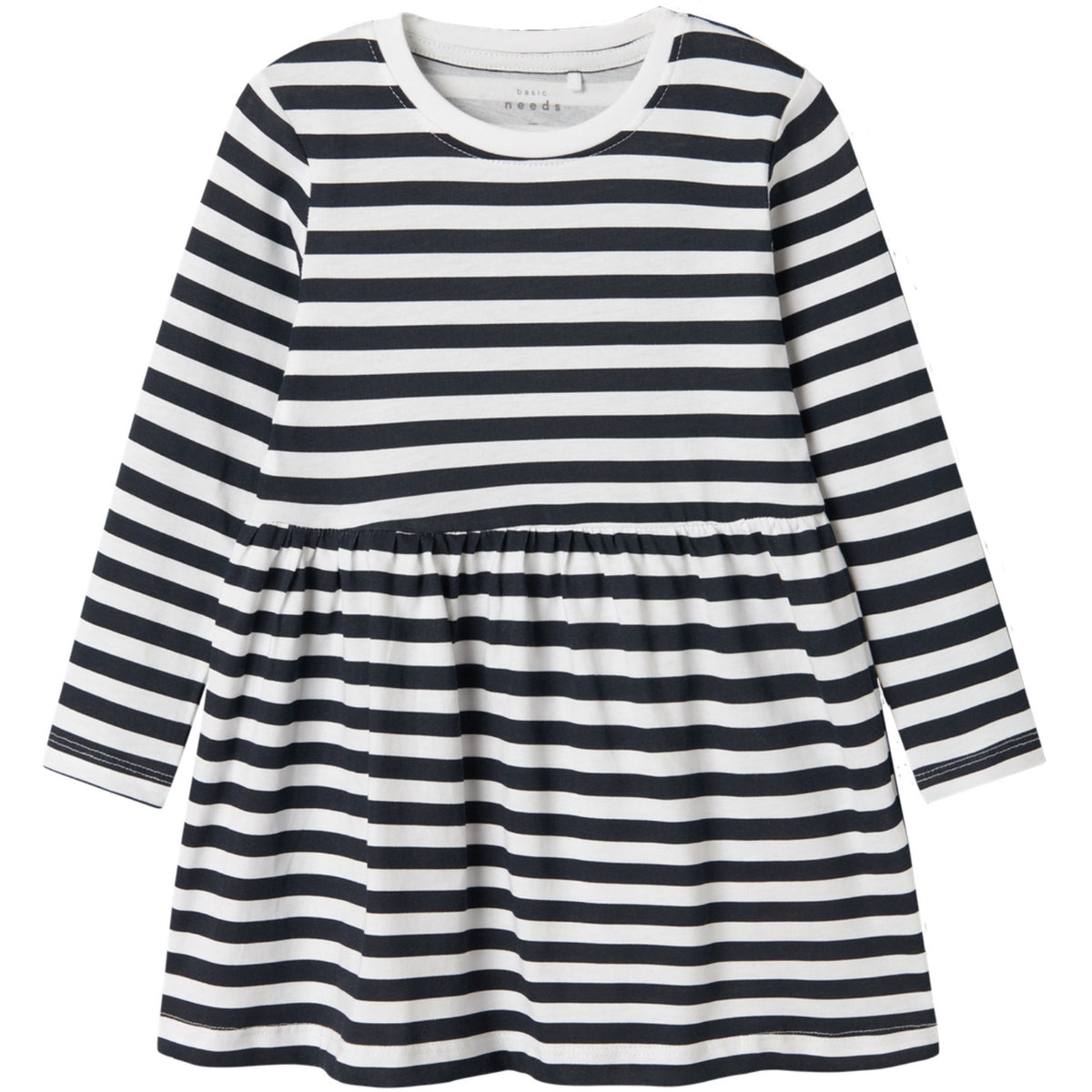 Name It Bright White Stripes In Dark Sap Nmfvivia Ls Dress Noos