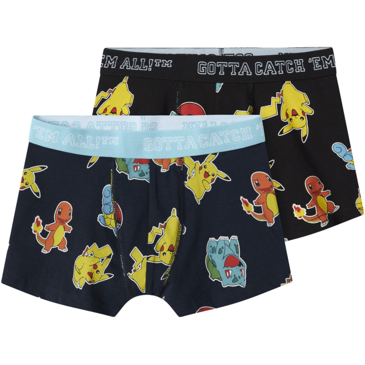 Name It Black Asgar Pokemon Boxer Shorts 2-Pack Noos