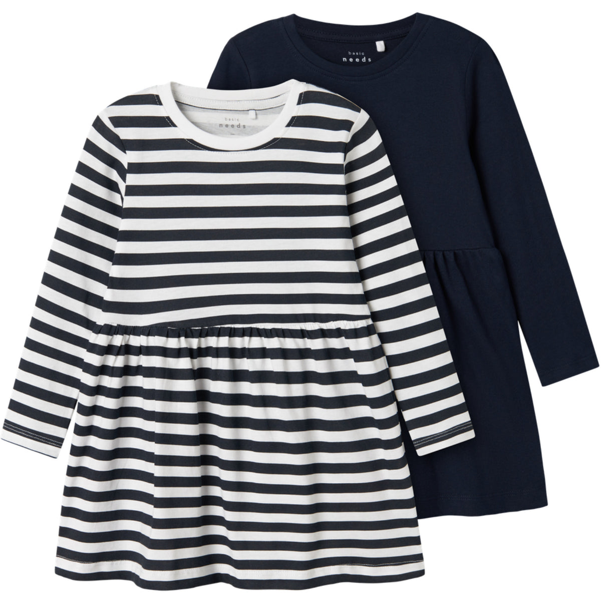 Name It Dark Sapphire Nmfvivia Ls Dress 2-Pack Noos
