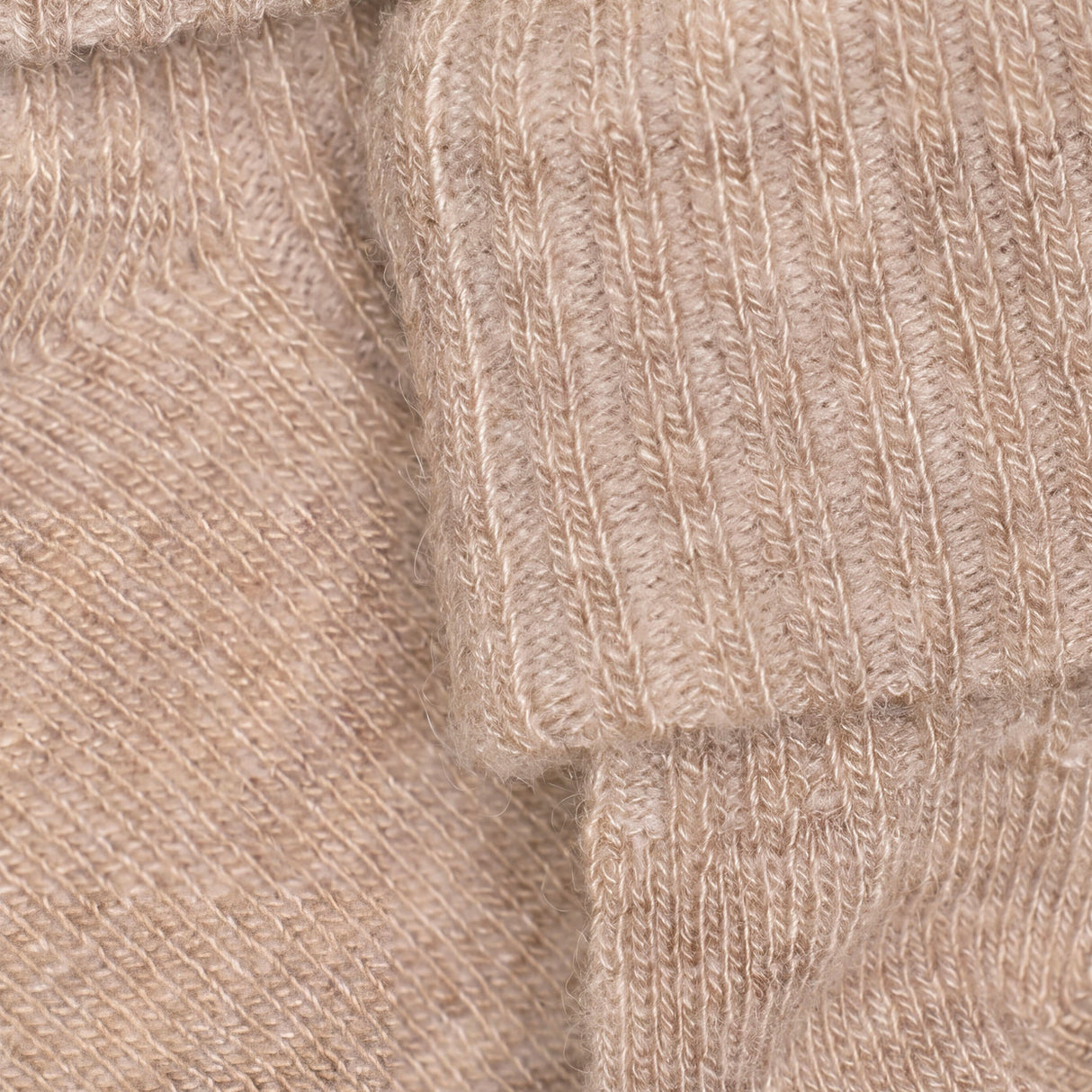 Minymo Silver Mink Melange Baby 2X2 Rib Wool Socks 2-Pack