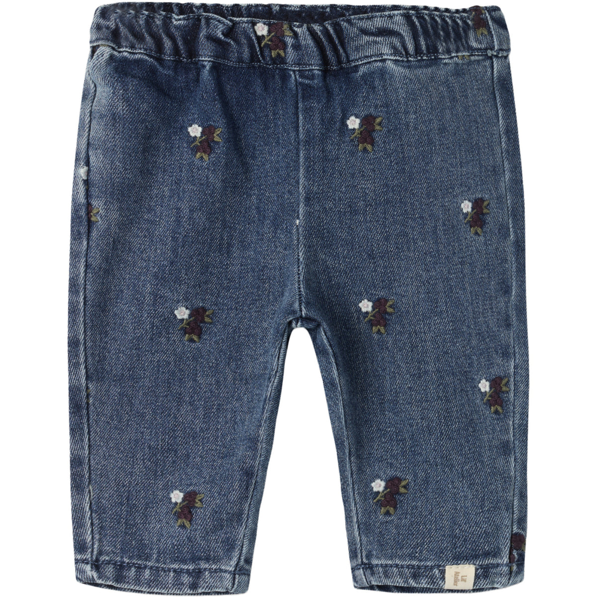 Lil'Atelier Dark Blue Denim Flower Emb Nbfroberta Loose Dnm Jeans 6288-Se Lil