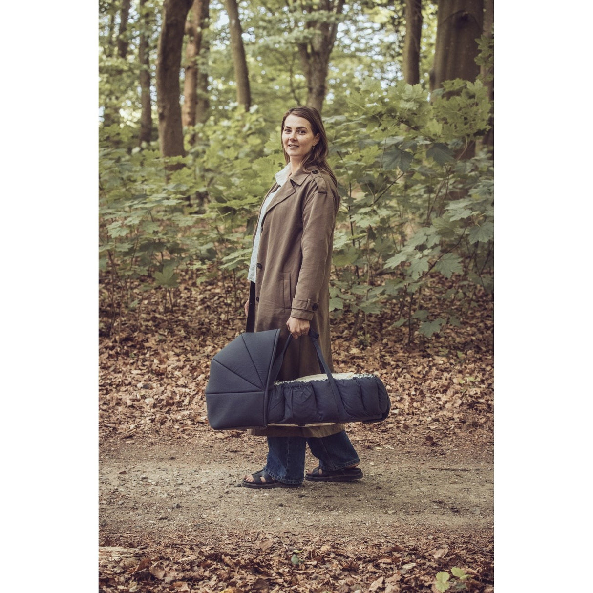 Sebra Blue Olive Hood For 3-In-1 Baby Nest