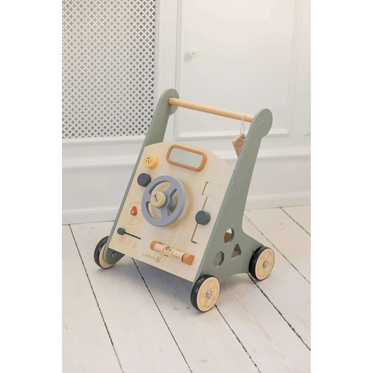 Sebra Wooden Activity Walker Car