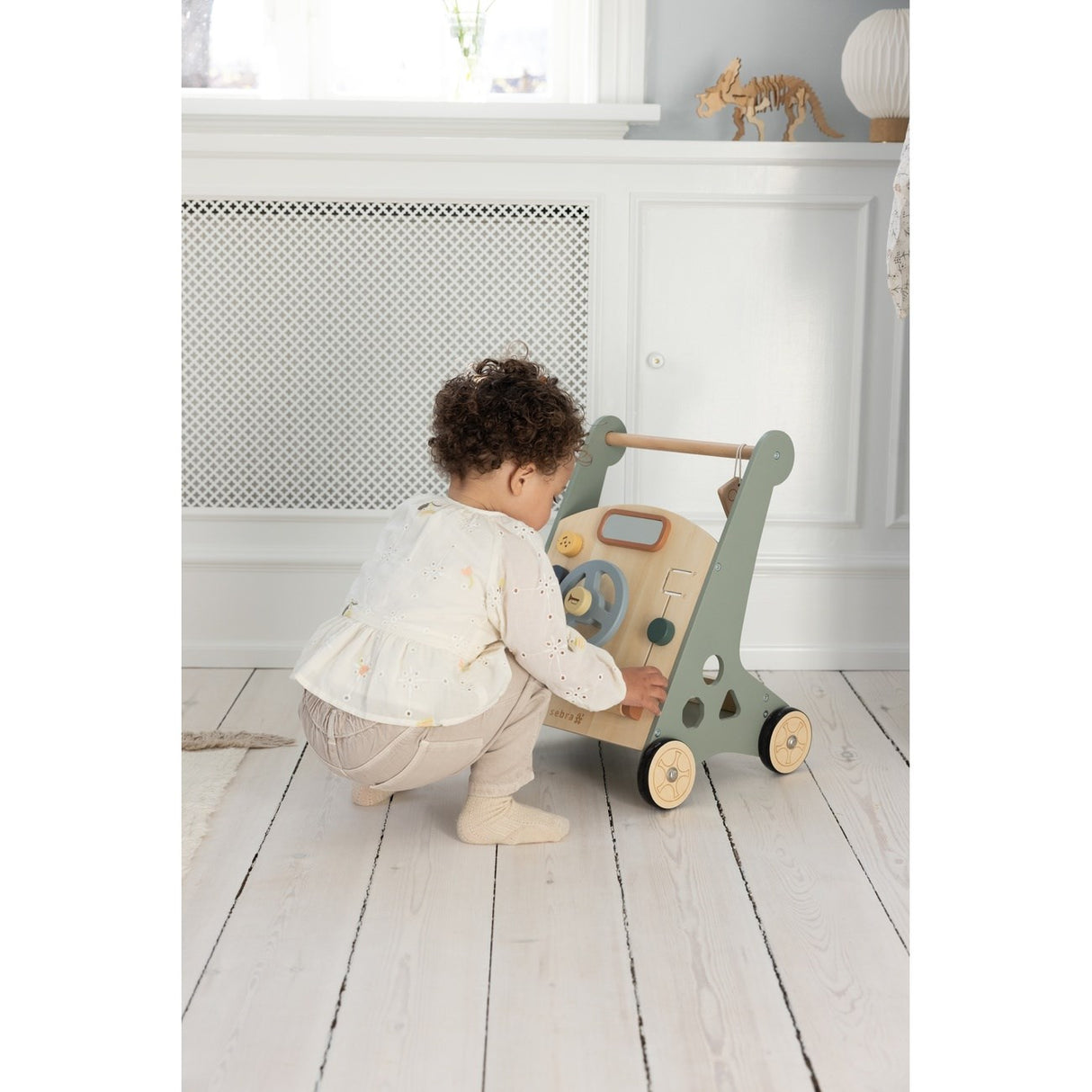 Sebra Wooden Activity Walker Car