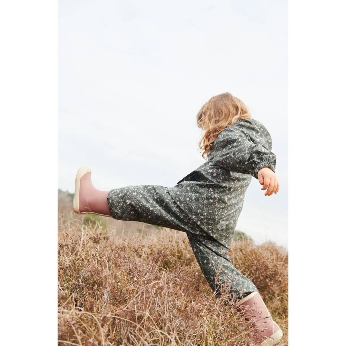 Wheat Forest Lake Checked Flowers Rainwear Olo Pants