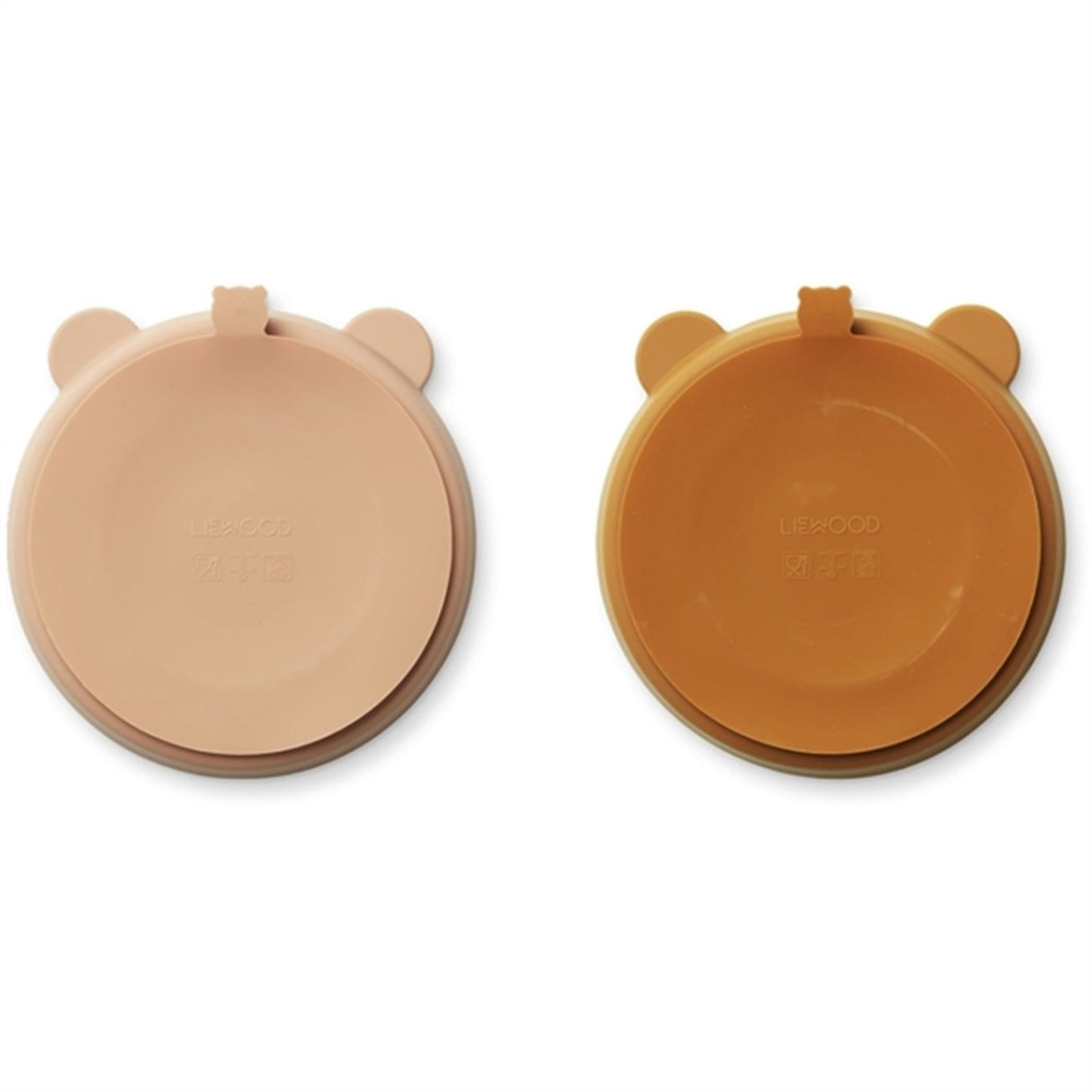 Liewood Stacy Divider Suction Plate 2-pack Mustard / tuscany rose mix