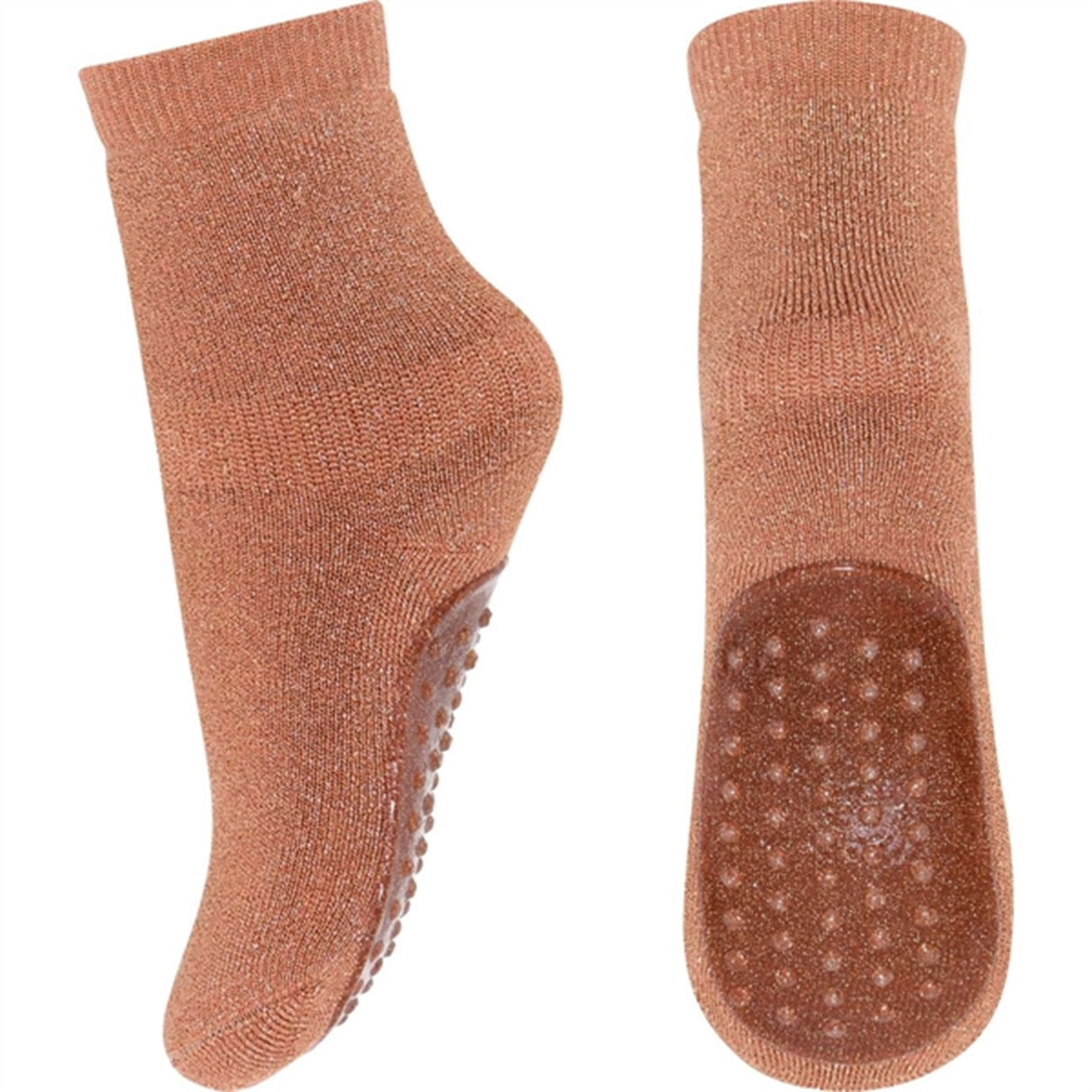MP 79208 Celina Socks With Anti-Slip 2315 Metallic Glitter Copper Brown