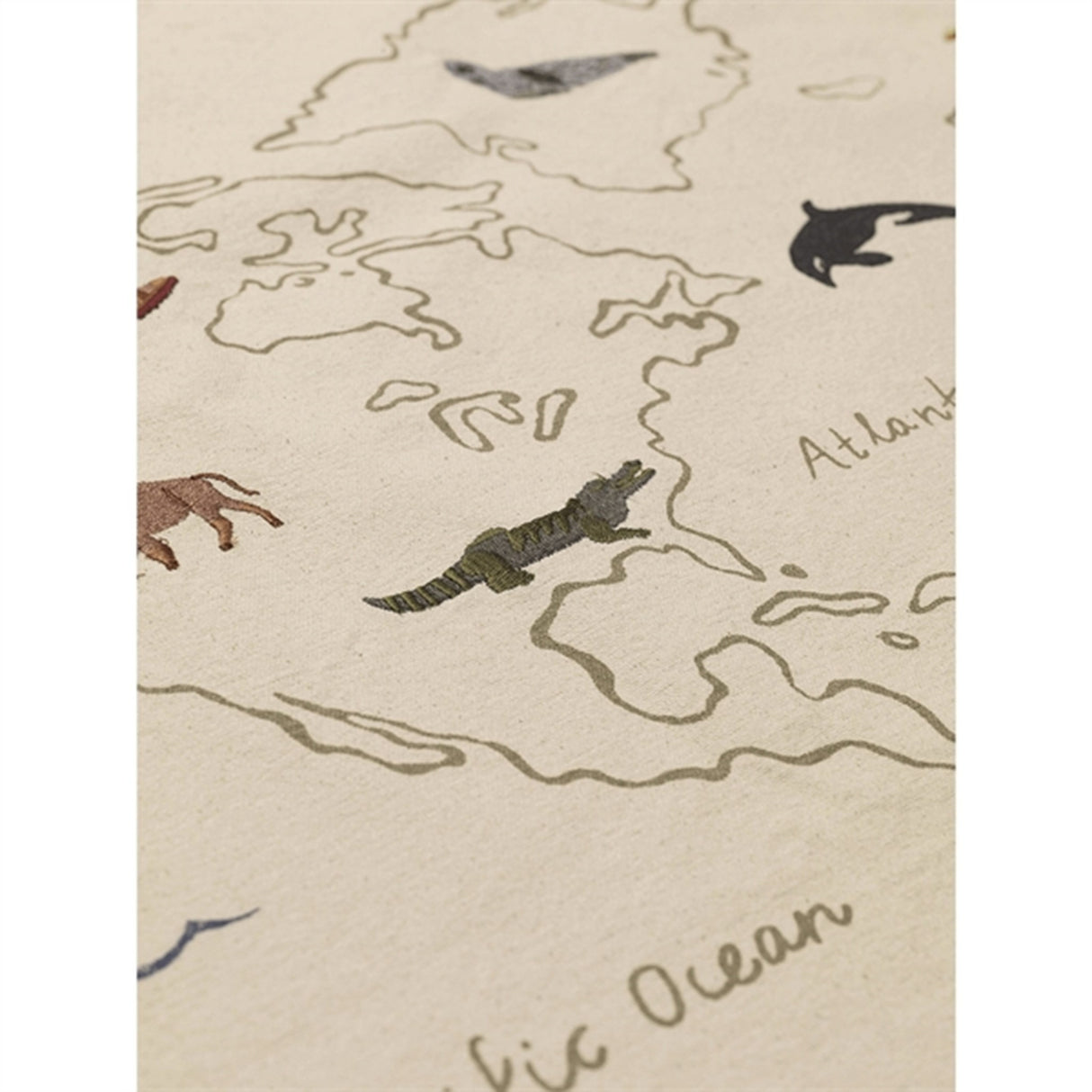 Ferm Living The World Textile Map Off-White