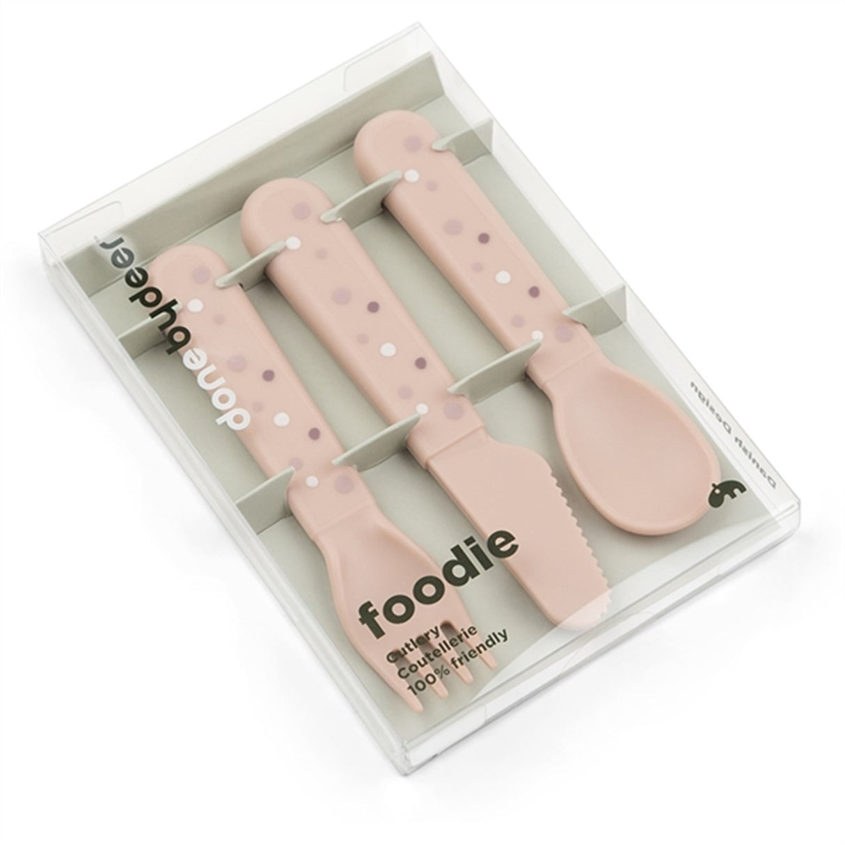 Done by Deer Foodie Cutlery Set Happy Dots Powder
