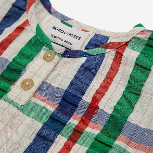 Bobo Choses Baby Madras Checks Woven Shirt Short Sleeve Multicolor
