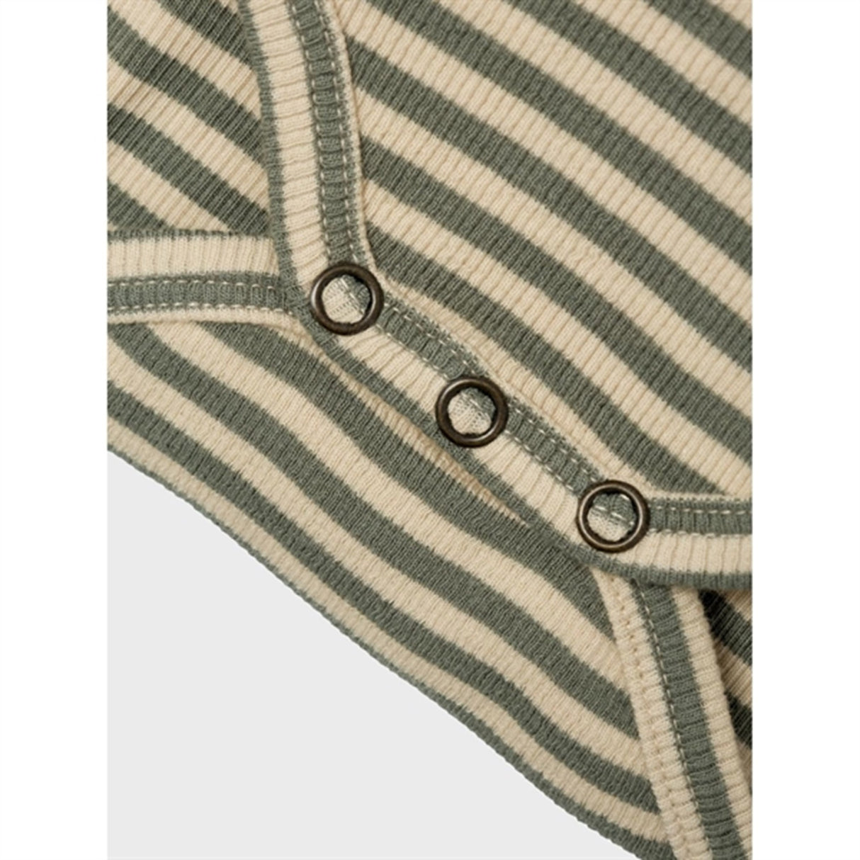 Lil'Atelier Fog Agave Green Stripes Gago Slim Body Noos