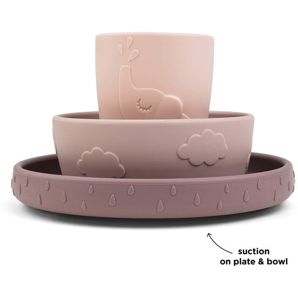 Done by Deer Stick&Stay Dinner Set Deer Friends Powder