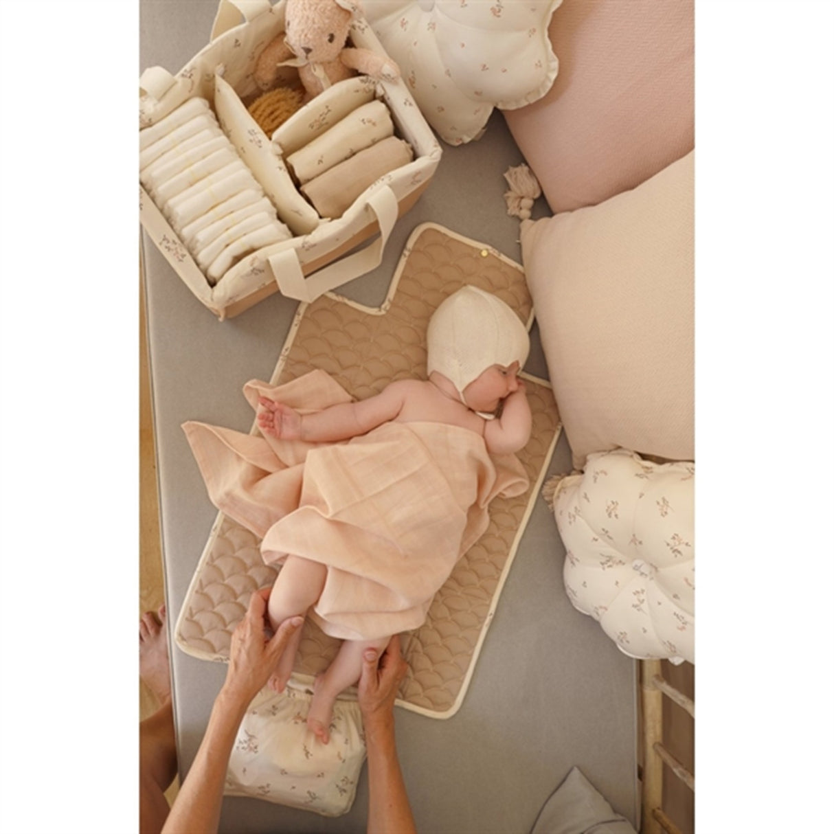 Cam Cam Copenhagen Quilted Changing Mat Ashley, Latte