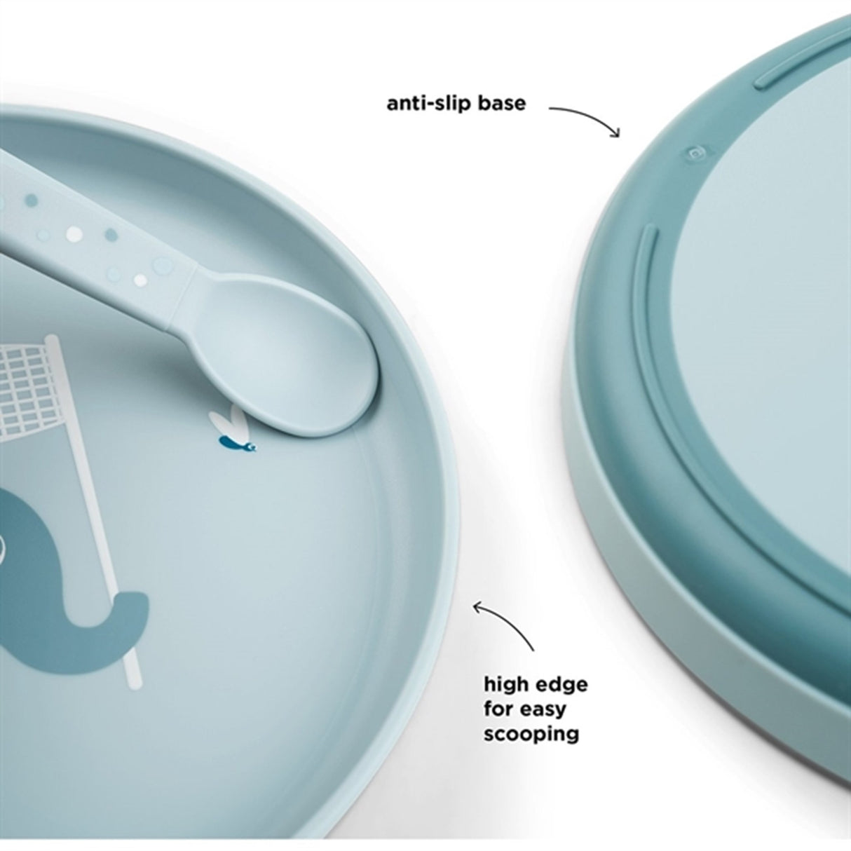 Done by Deer Foodie Plate Elphee Blue