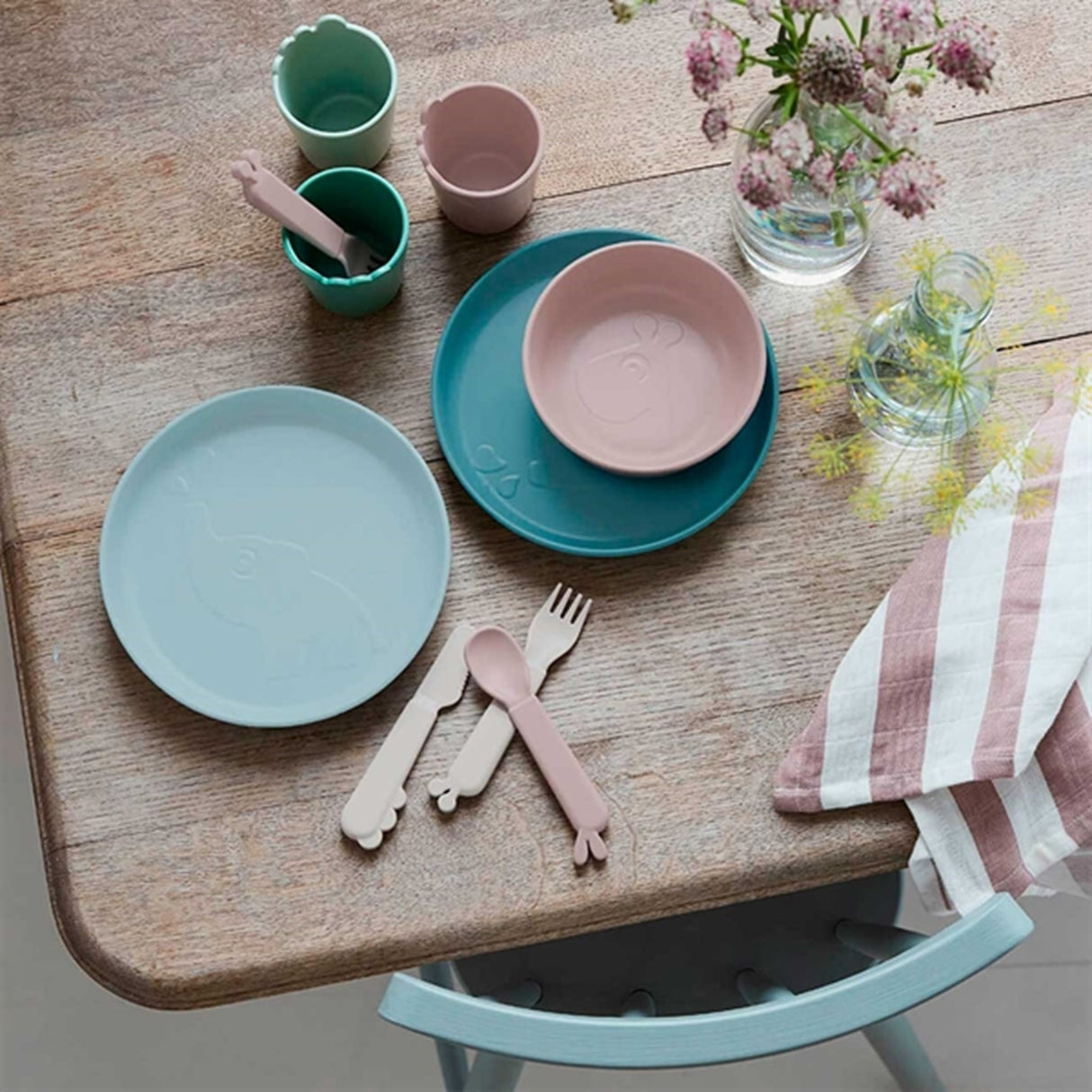 Done by Deer Kiddish Mini Mug 2-pack Croco Sand/Coral