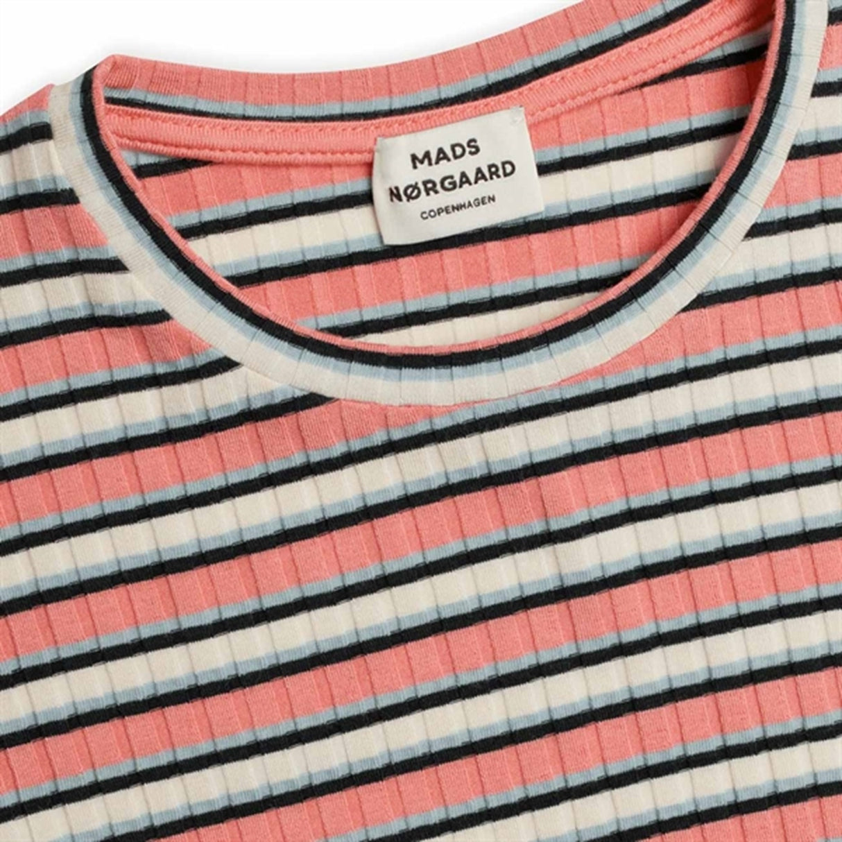 Mads Nørgaard 5x5 Stripe Talika Blouse Multi Strawberry Pink 2