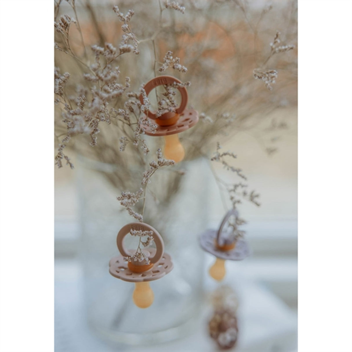 Bibs Boheme Latex Pacifier 2-pack Peach/Woodchuck