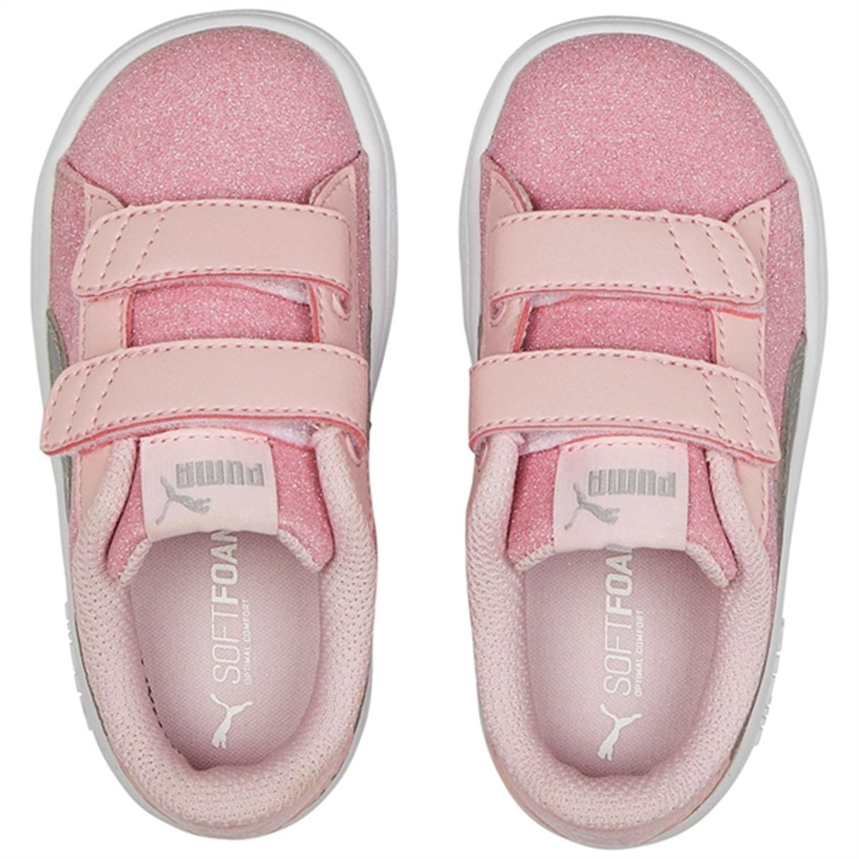Puma Smash V2 Glitz GlamV Pink-Puma Silver Sneakers 3