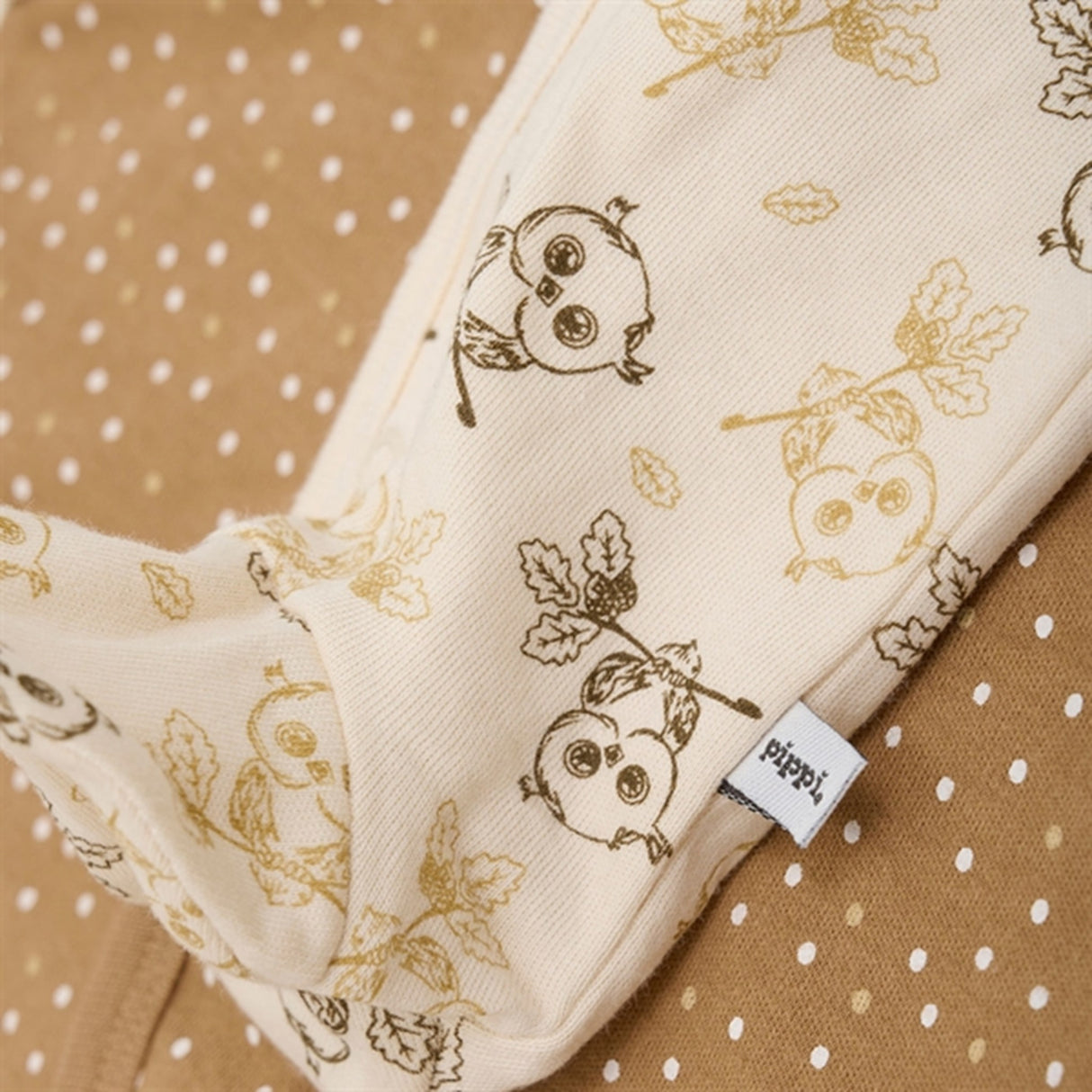 Pippi Nightsuit w. Feet & Buttons 2-Pack Whitecap Gray