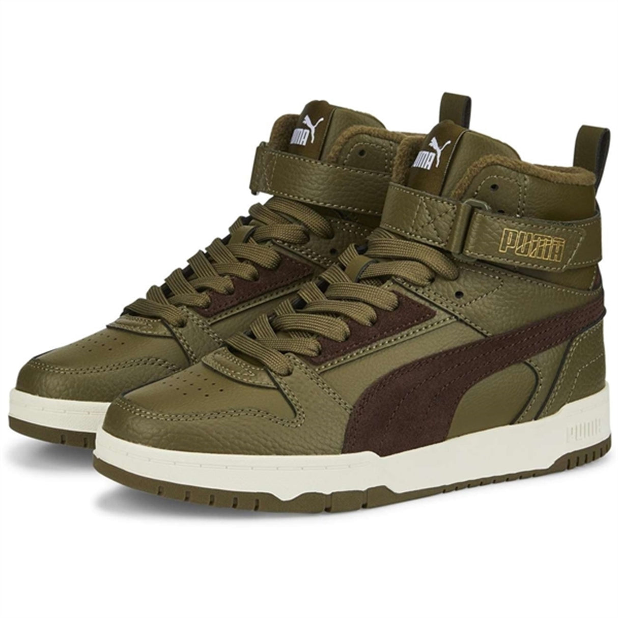 Puma RBD Game WTR Jr Deep Olive-Dark Chocolate- Team Gold Sneakers