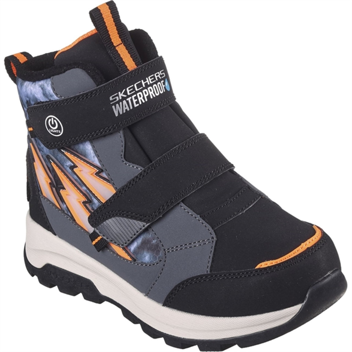 Skechers Boys Storm Blazer Waterproof Boots Charcoal Black
