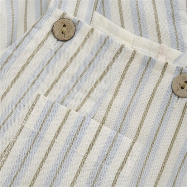 Huttelihut Woven Stripe Silver Sage Onesie w. Lining