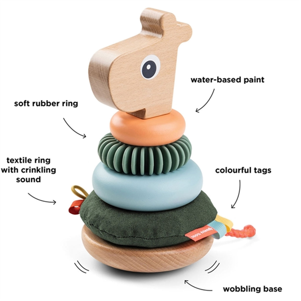 Done by Deer Stacking Tower Raffi Colour Mix