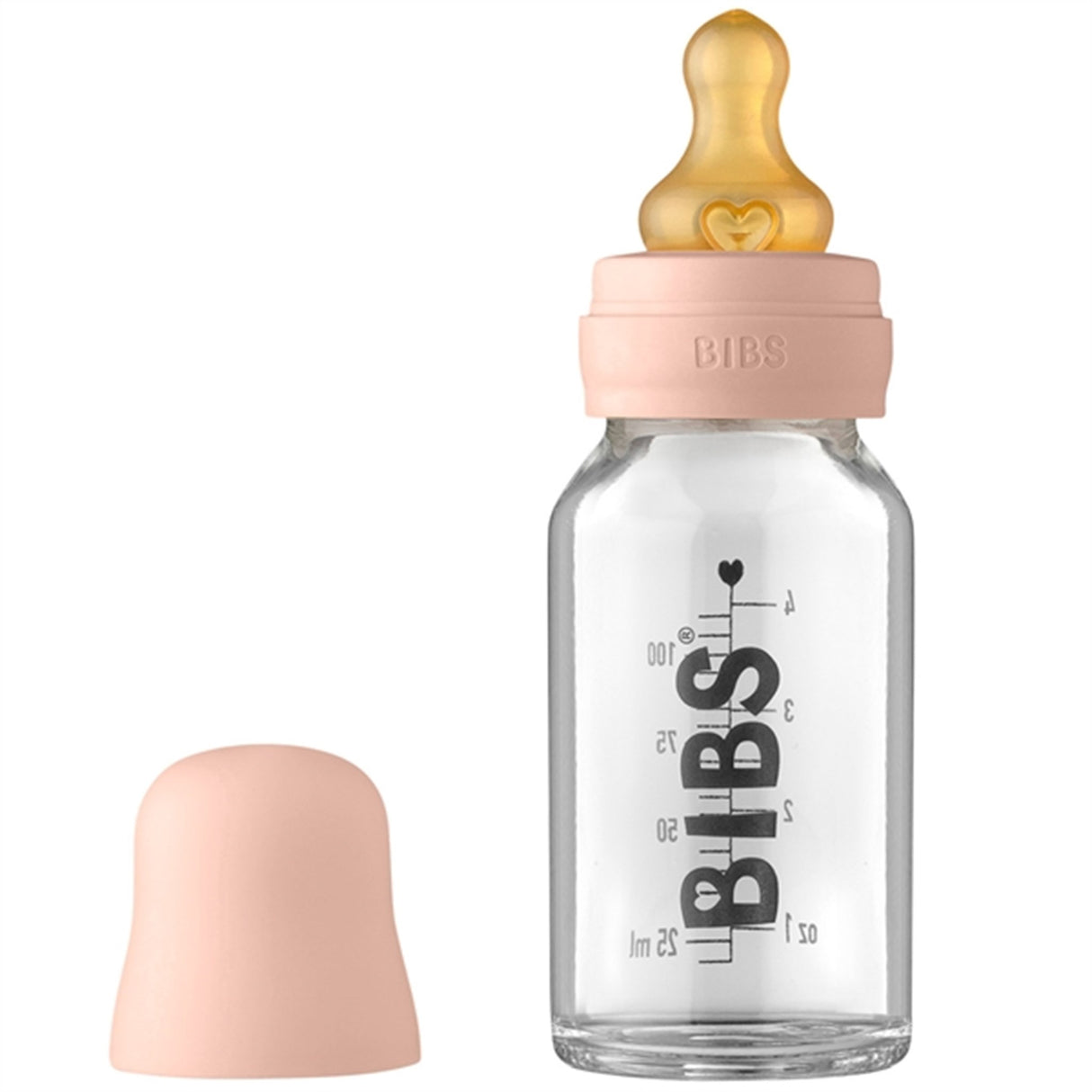 Bibs Baby Glass Bottle Complete Set Blush 110 ml