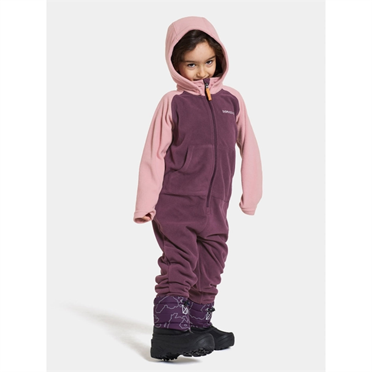 Didriksons Plumb Monte Kids Fleece Onesie 3