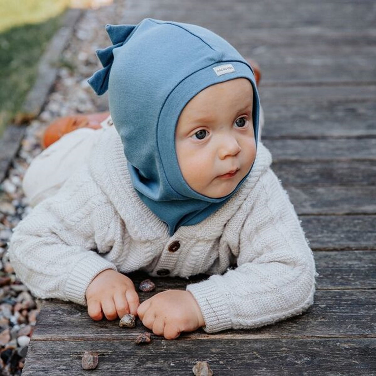 Racing Kids Top Balaclava Dino 1-layer Dusty Blue