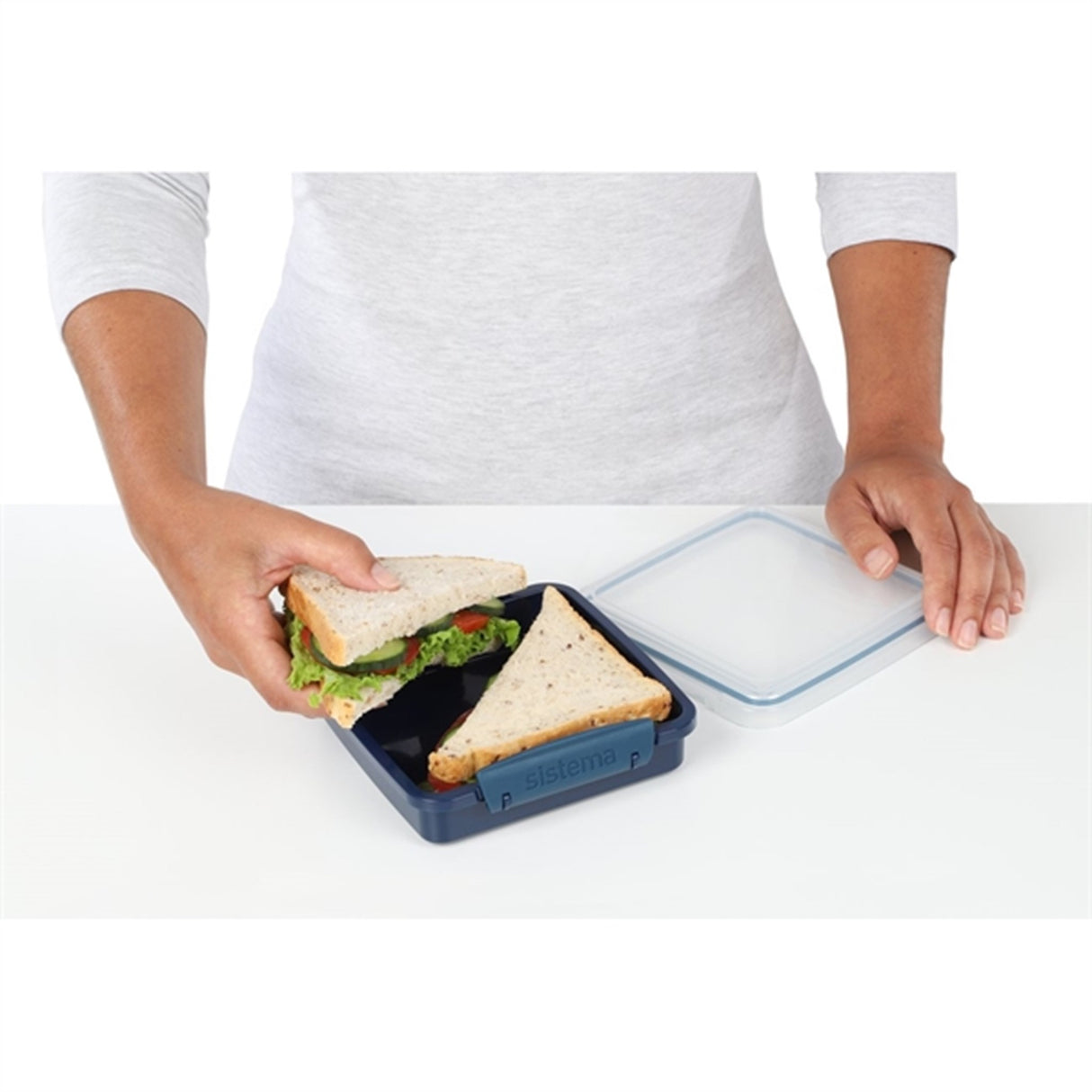 Sistema Renew To Go Sandwich Lunch Box 450 ml Blue