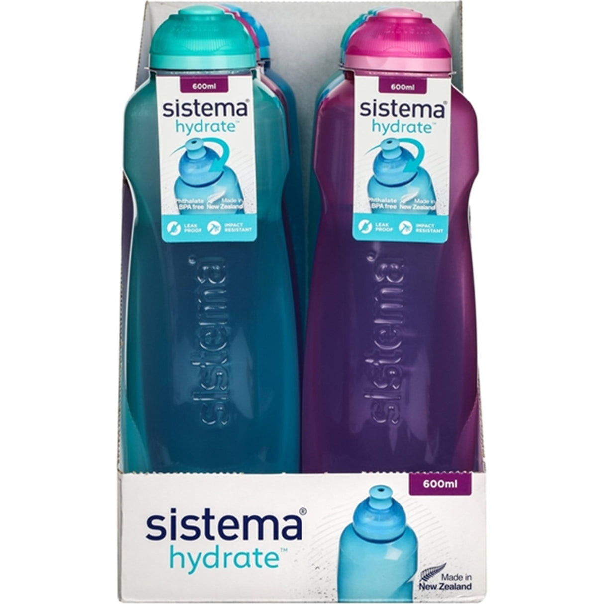 Sistema Twist 'n' Sip Helix Water Bottle 600 ml Teal