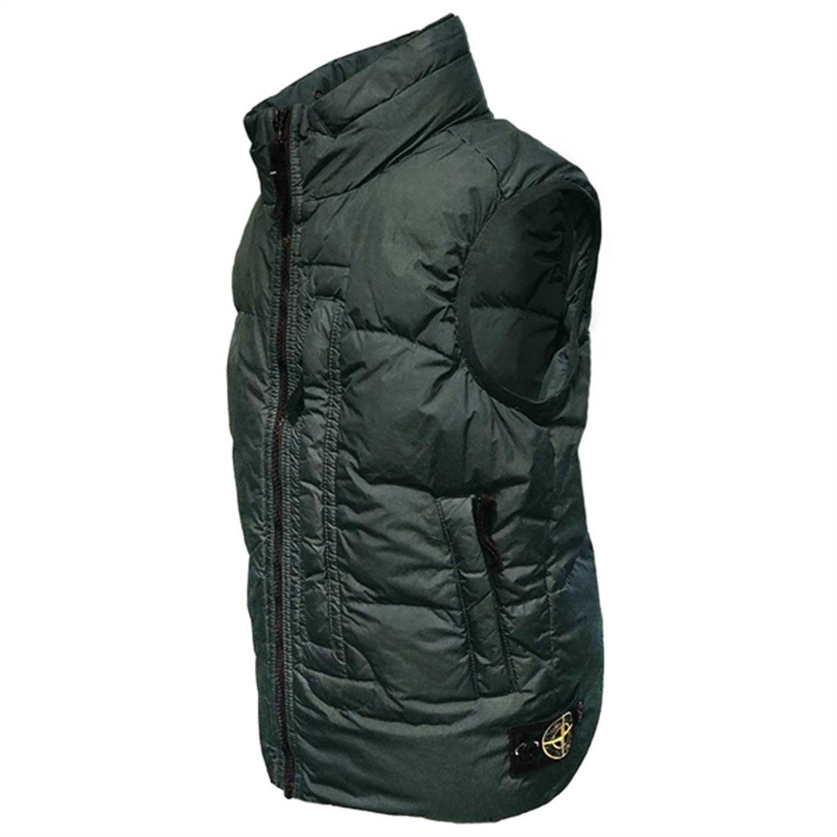 Stone Island Junior Down Vest Dark Green