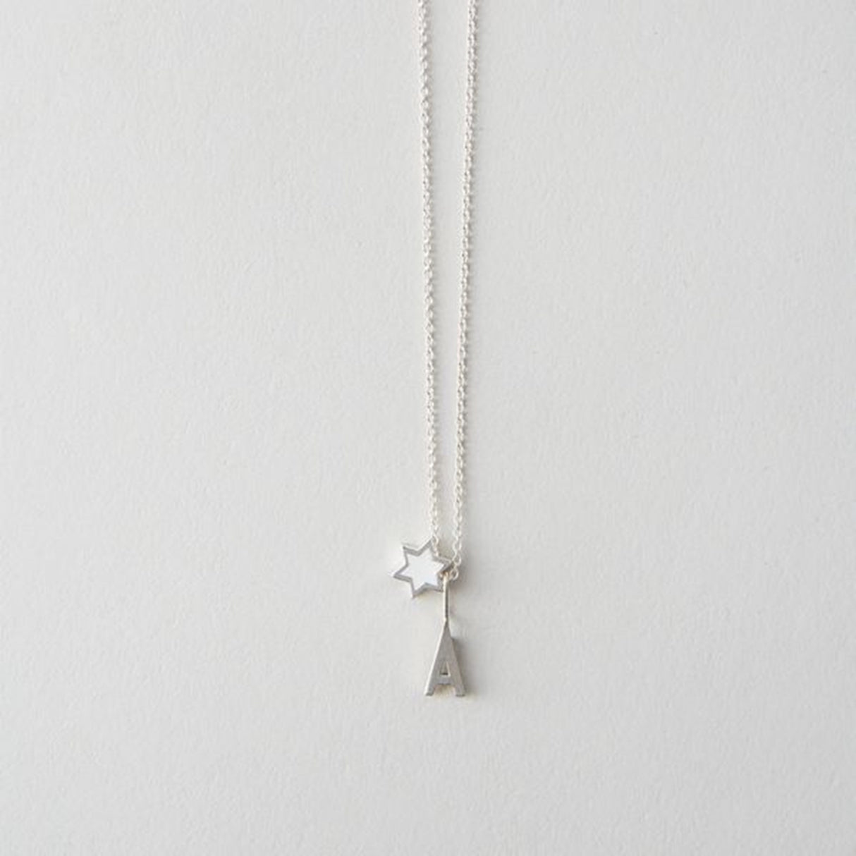 Design Letters Star Charm Sterling Silver White 3