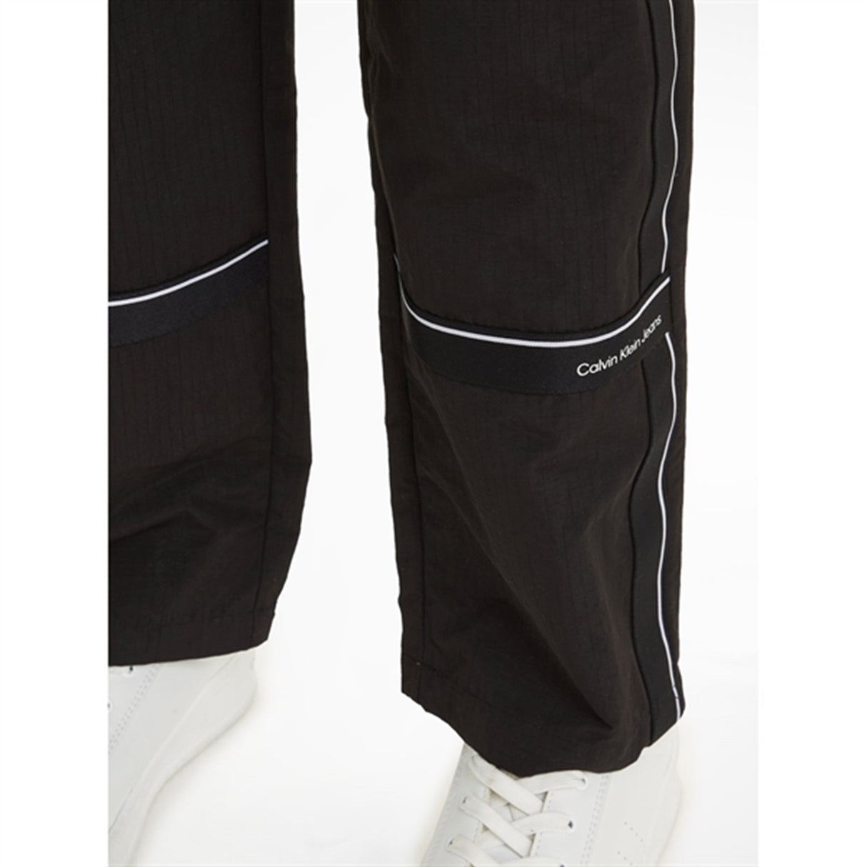 Calvin Klein Ripstop Tape Straight Pants Ck Black