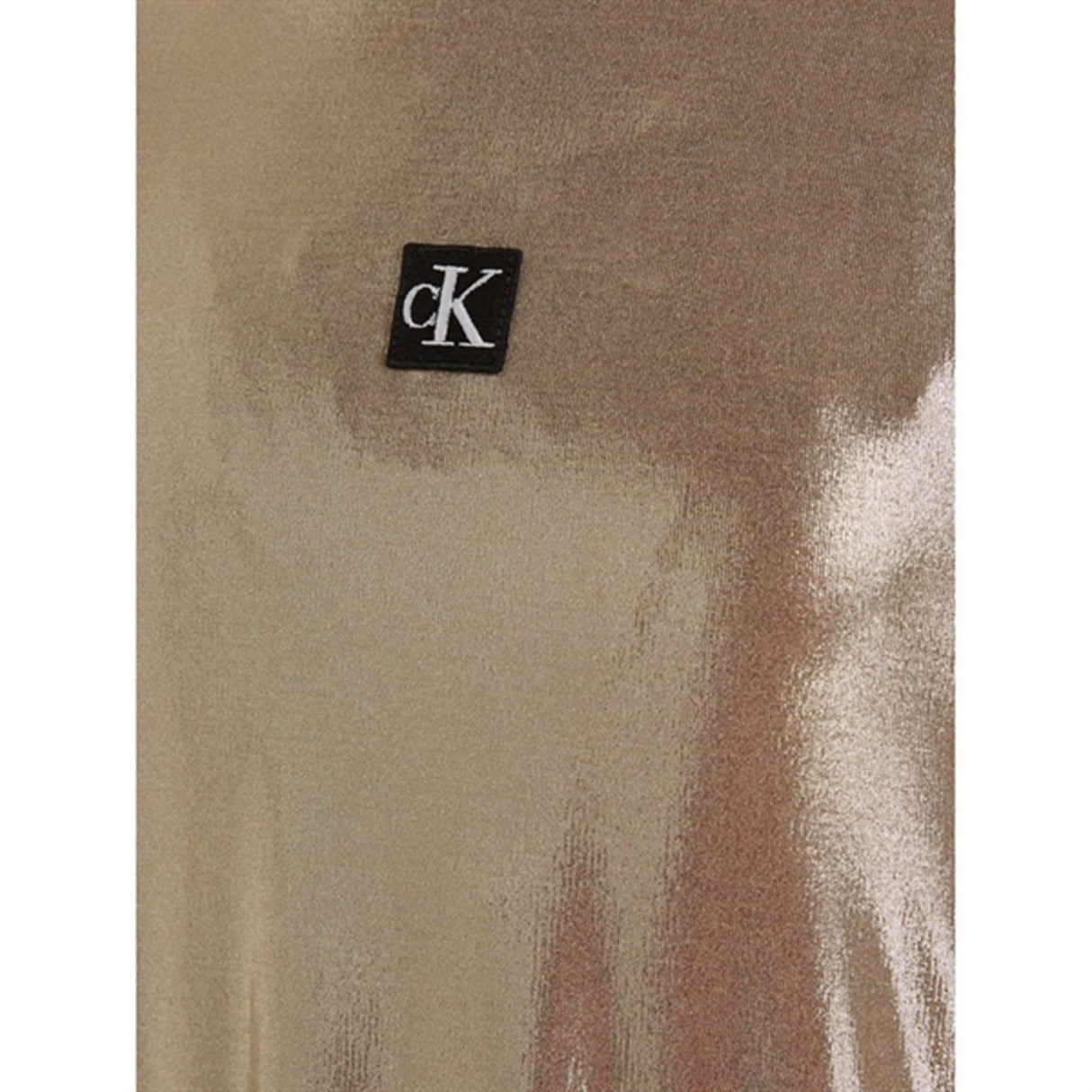 Calvin Klein Metallic Coated Dress Frosted Almond