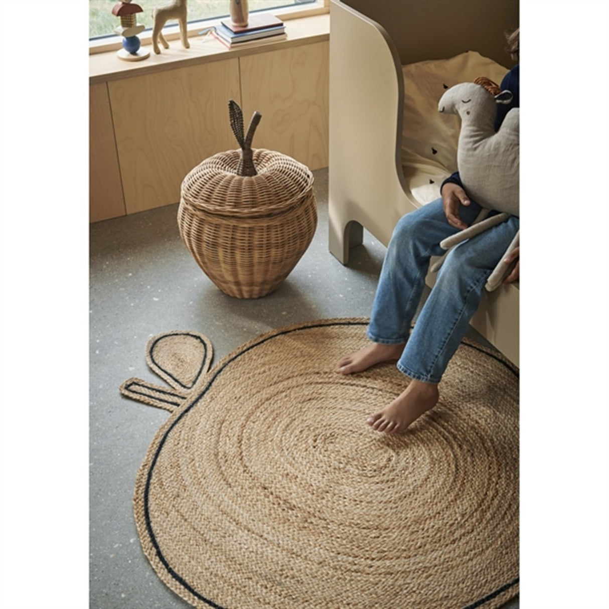 Ferm Living Apple Braided Jute Rug Natural