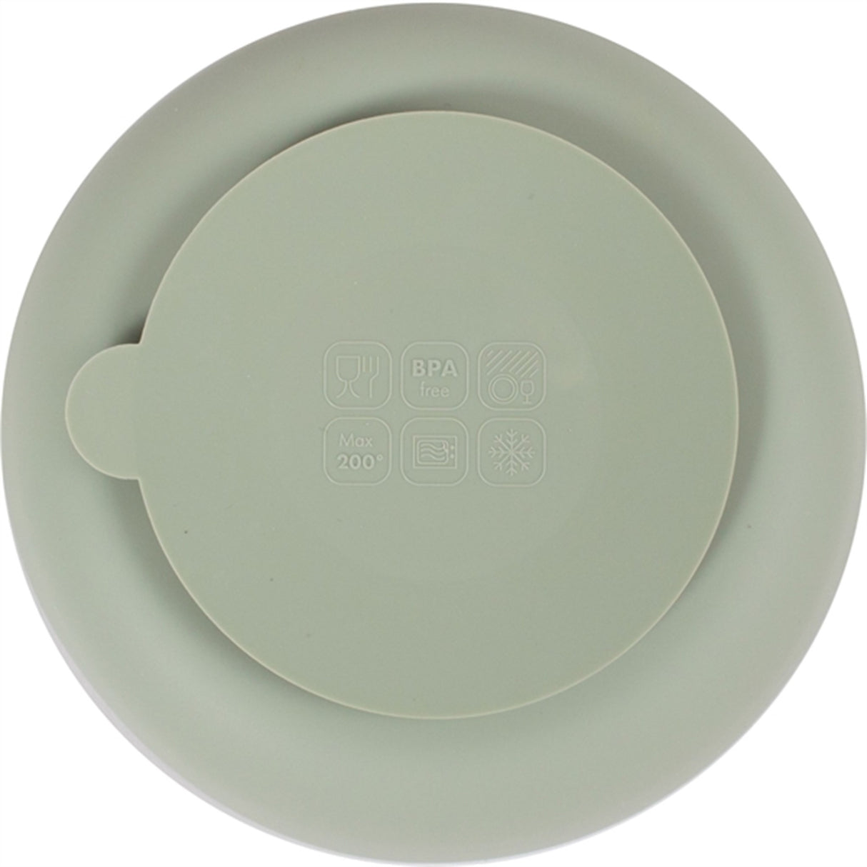 FILIBABBA Plate Divided Green