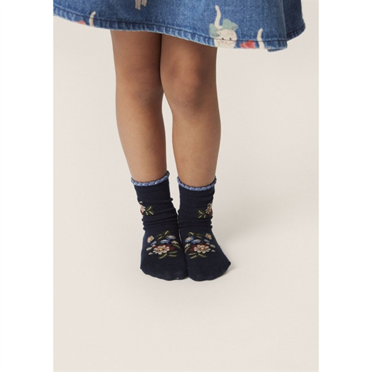 Konges Sløjd Cat/Flower 2-Pack Lapis Socks