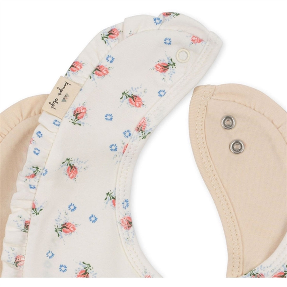 Konges Sløjd Brise Dé Été White/Nouvelle Peach Basic 2-Pack Bib Frill