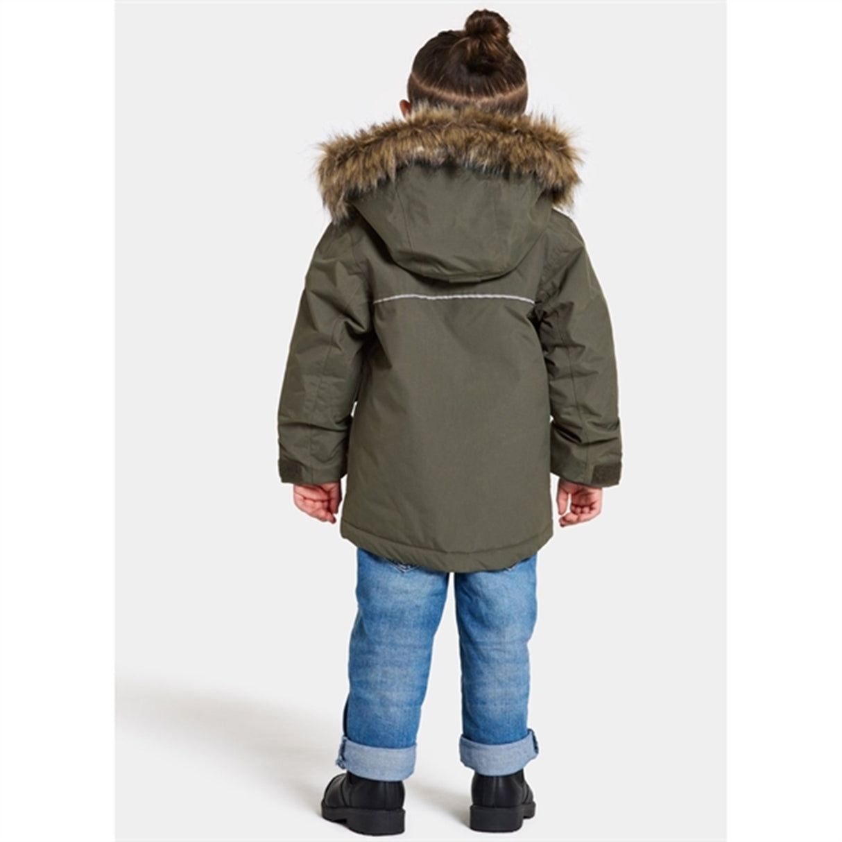 Didriksons Deep Green Kure Kids Parka Jacket 6