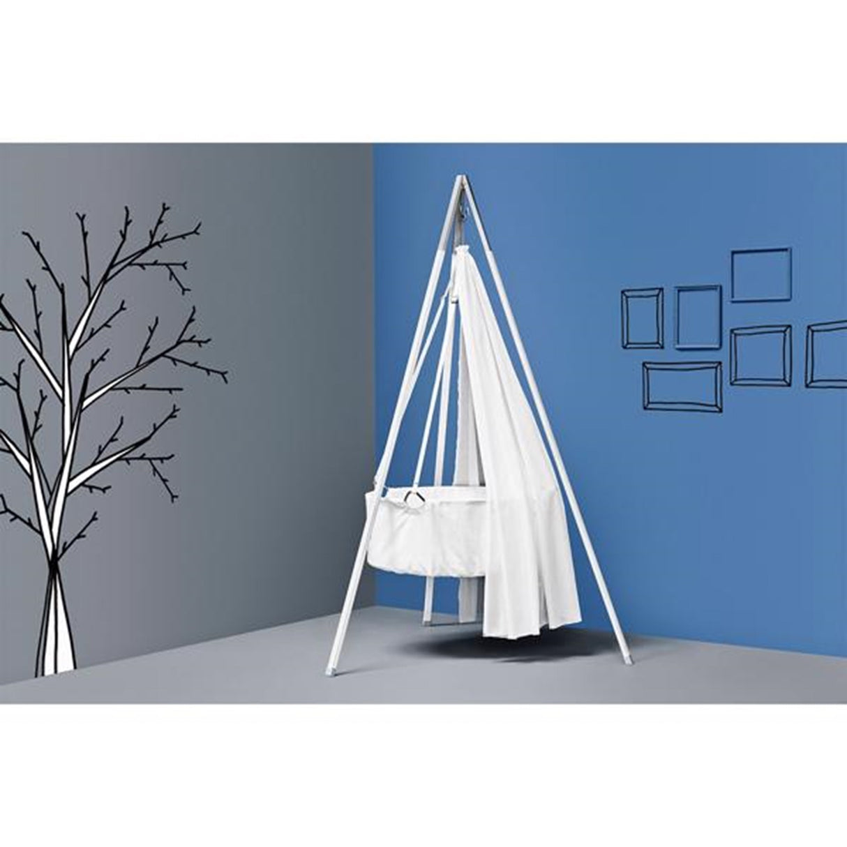 Leander Cradle w. Matress White