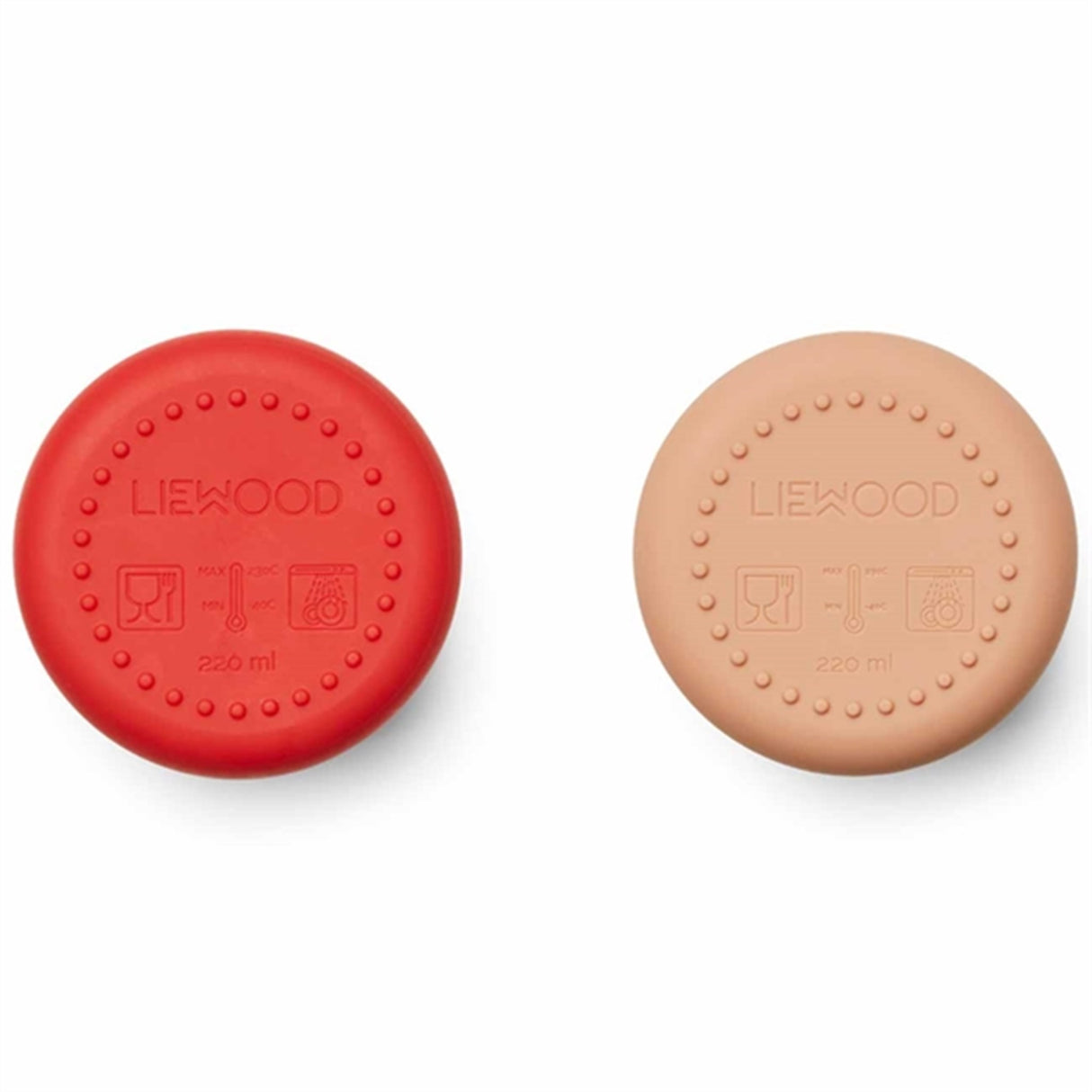 Liewood Ethan Silicone Cup 2-Pak Apple Red/Tuscany Rose Mix