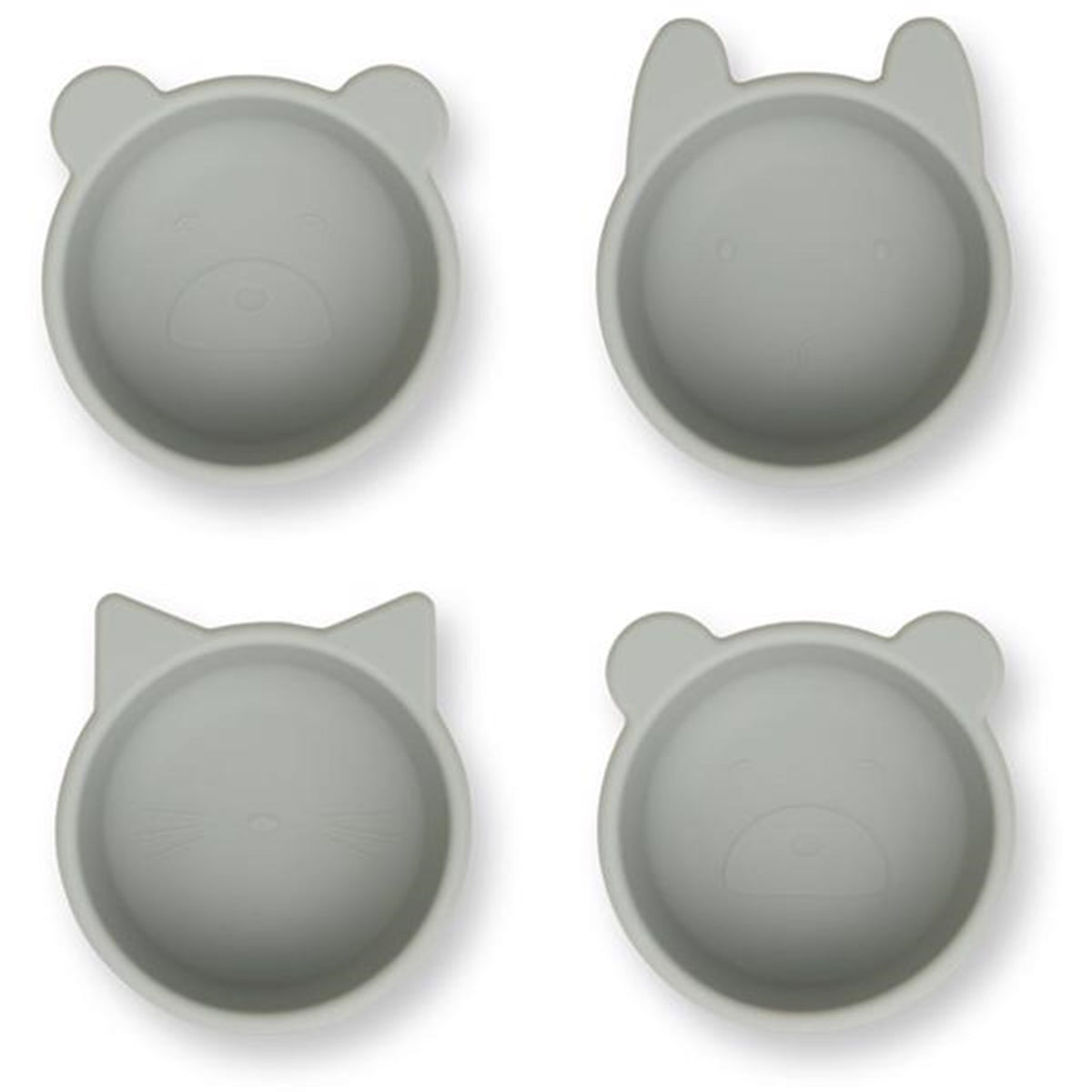 Liewood Malene Silicone Bowls 4-Pack Dove Blue