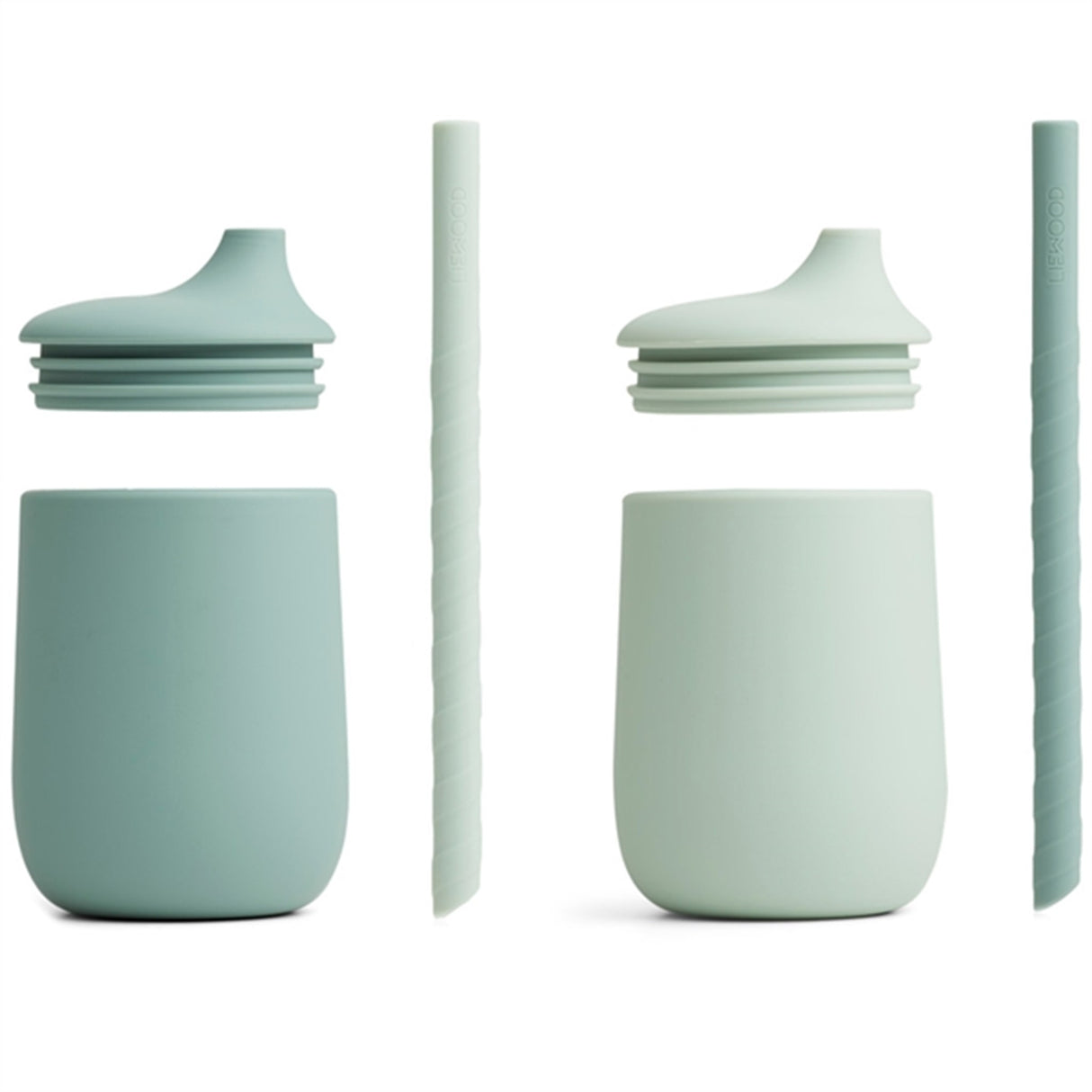 Liewood Ellis Sippy Silicone Sippy Cup 2-Pack Mint Mix