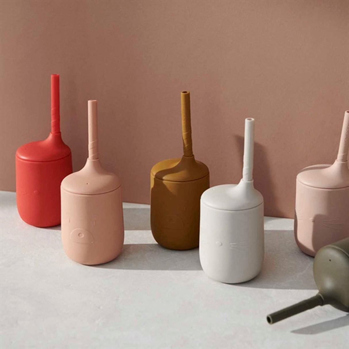 Liewood Ellis Silicone Sippy Cup Mr Bear Khaki