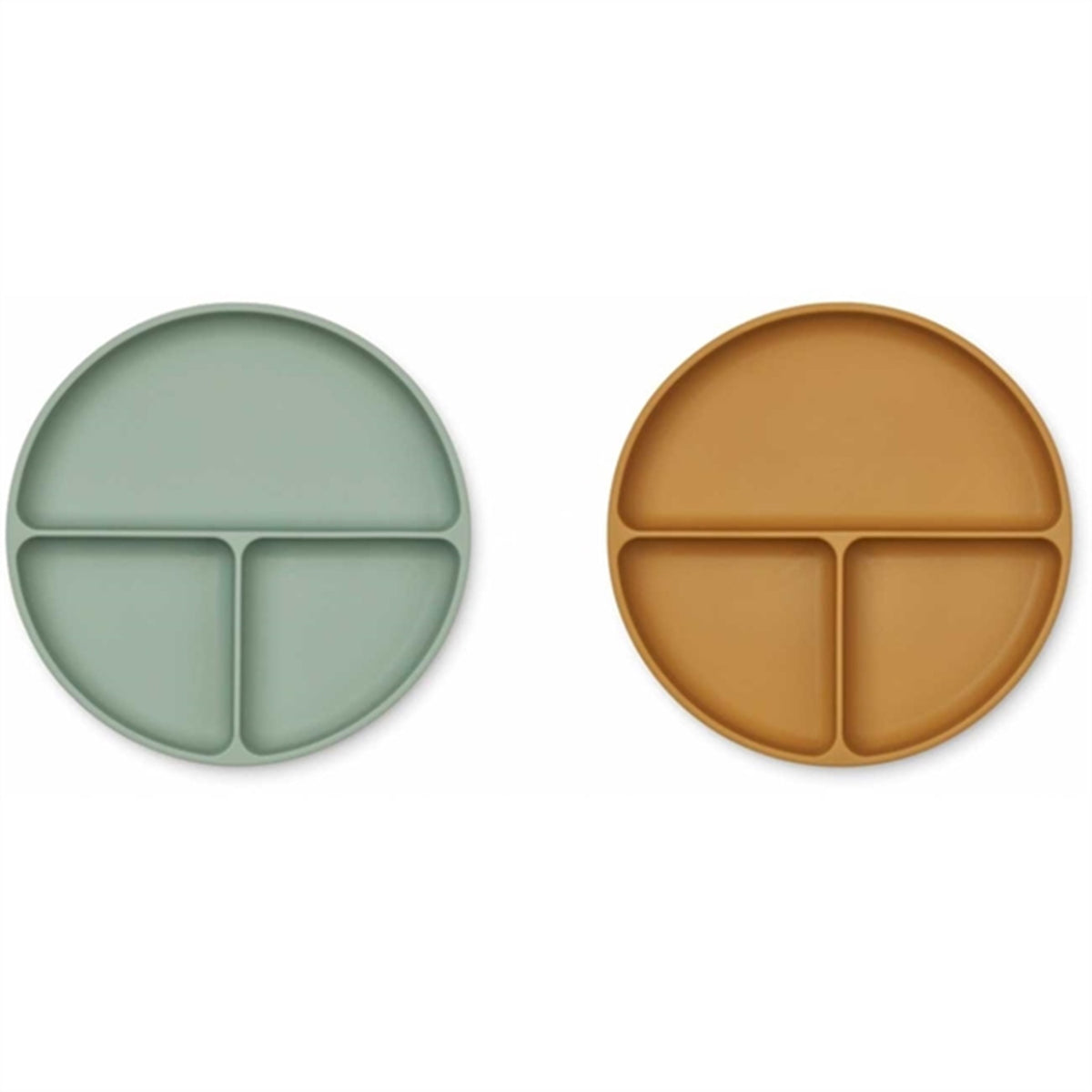Liewood Harvey Silicone Divider Plate 2-pack Peppermint/Golden Caramel