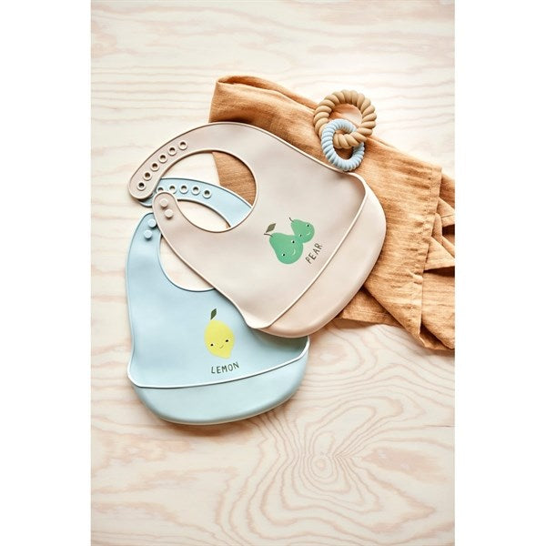 OYOY Yummy Silicone Bib 2-pack Minty / Camel